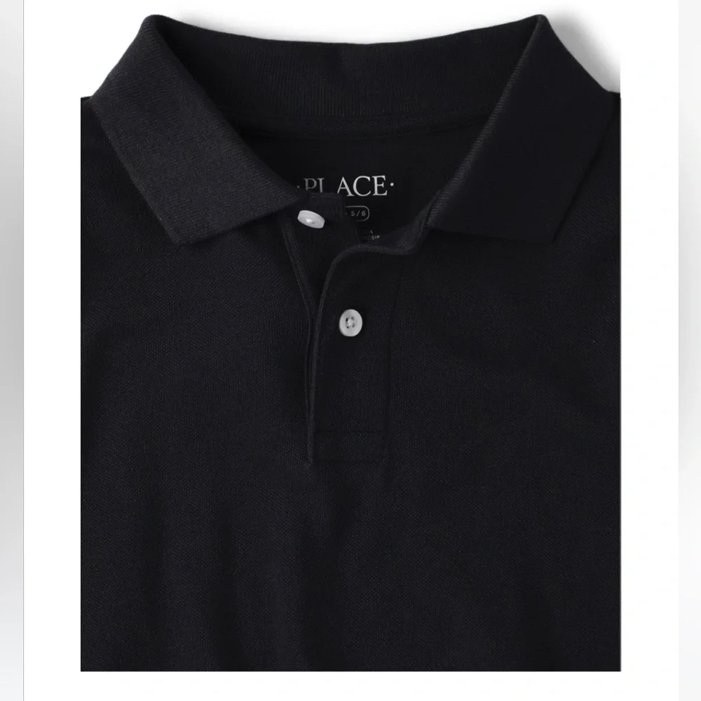 The Children’s Place Polo Black Long Sleeve Shirt